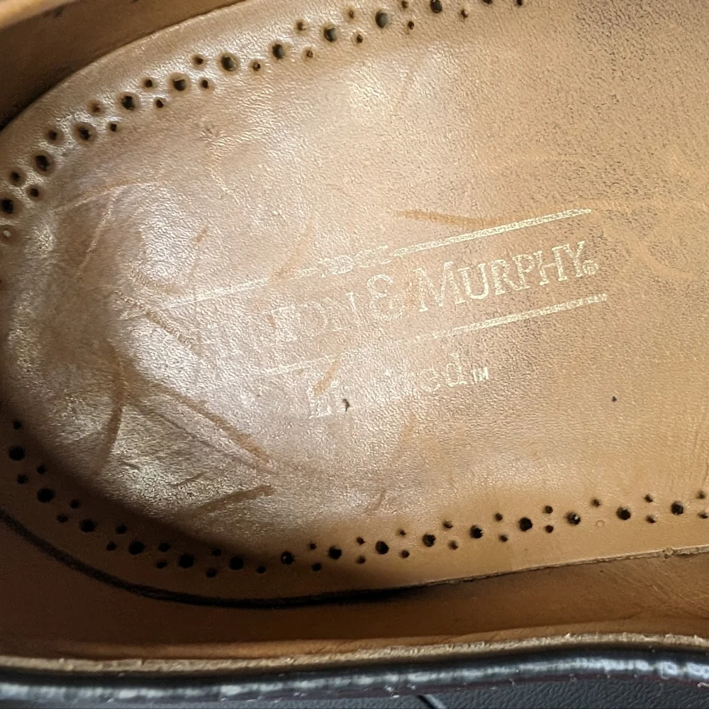 Johnston & Murphy 9.5 lace up Cherry Wood leather classic oxfords‎